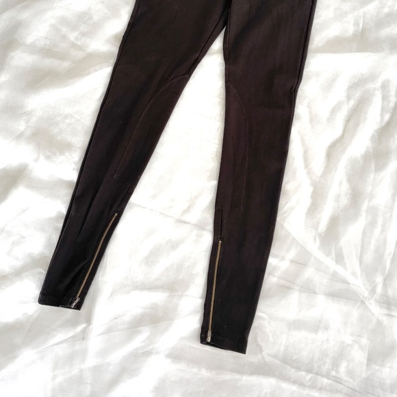 CAbi Equestrian Style 196 Black Ponte Pants Ankle Zip Stretch Leggings XS - Picture 2 of 5